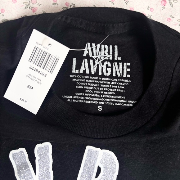 NWT Hot Topic Avril Lavigne glitter star logo t-shirt - Picture 4 of 6